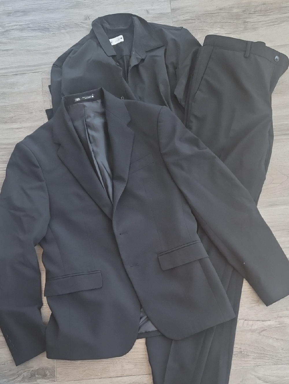 Zara 3 Piece Men's Black Suit Set